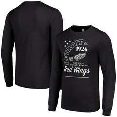 Detroit Red Wings Starter Arch City Theme Graphic Long Sleeve T-Shirt - Black - NHL
