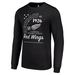 Detroit Red Wings Starter Arch City Theme Graphic Long Sleeve T-Shirt - Black - NHL