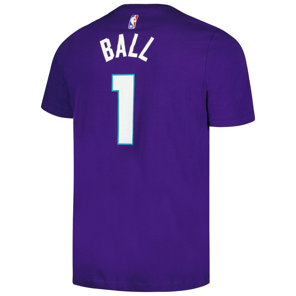 LaMelo Ball Charlotte Hornets Jordan Brand 2022/23 Statement Edition Name & Number T-Shirt Purple - NBA