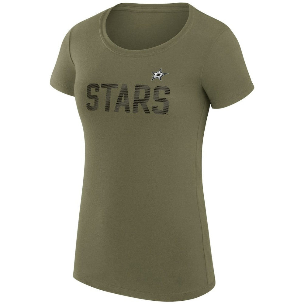 Dallas Stars G-III 4Her by Carl Banks Women's Super-Slim Fit Lightweight Dot Print Team T-Shirt - Green - NHL