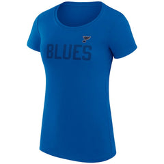 St. Louis Blues G-III 4Her by Carl Banks Women's Super-Slim Fit Lightweight Dot Print Team T-Shirt - Blue - NHL