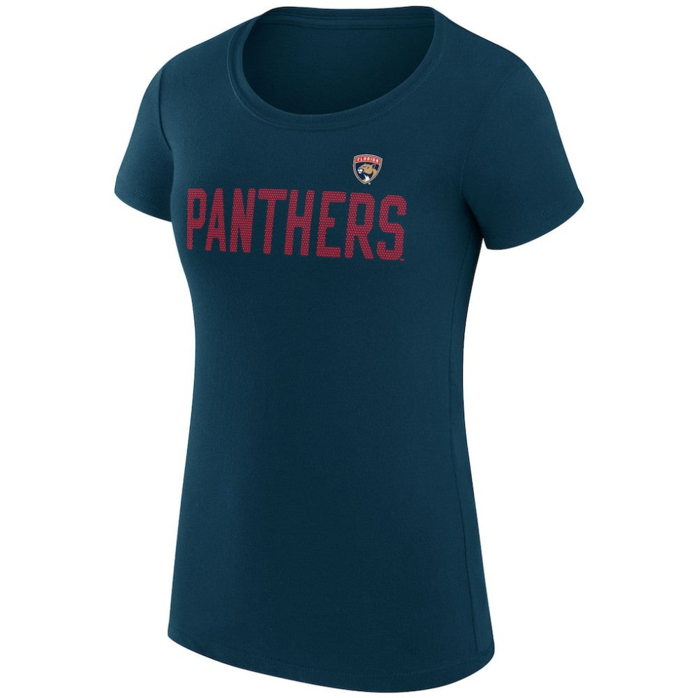 Florida Panthers G-III 4Her by Carl Banks Women's Super-Slim Fit Lightweight Dot Print Team T-Shirt - Navy - NHL