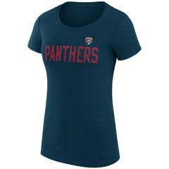 Florida Panthers G-III 4Her by Carl Banks Women's Super-Slim Fit Lightweight Dot Print Team T-Shirt - Navy - NHL
