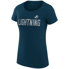Tampa Bay Lightning G-III 4Her by Carl Banks Women's Super-Slim Fit Lightweight Dot Print Team T-Shirt - Navy - NHL