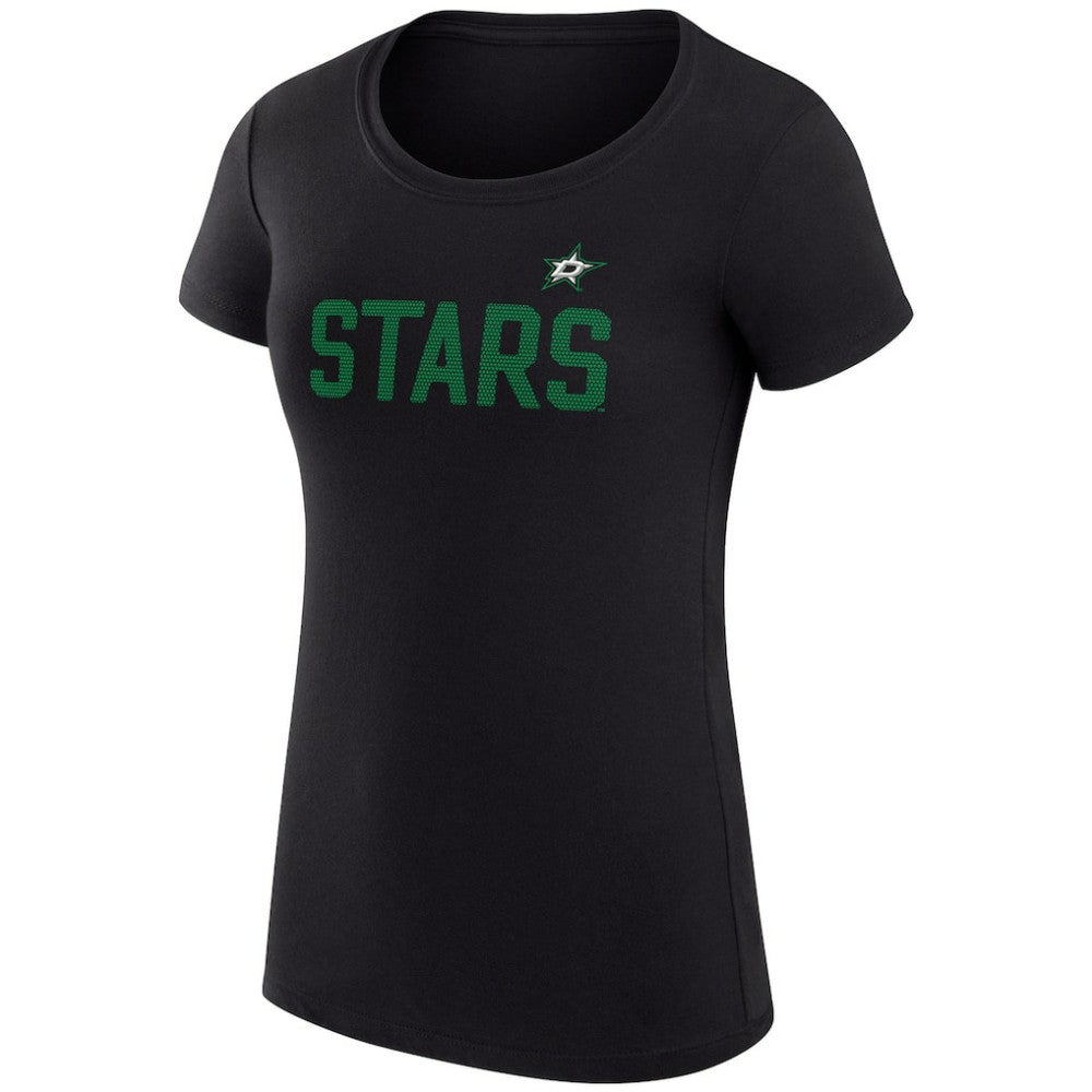 Dallas Stars G-III 4Her by Carl Banks Women's Super-Slim Fit Lightweight Dot Print Team T-Shirt - Black - NHL