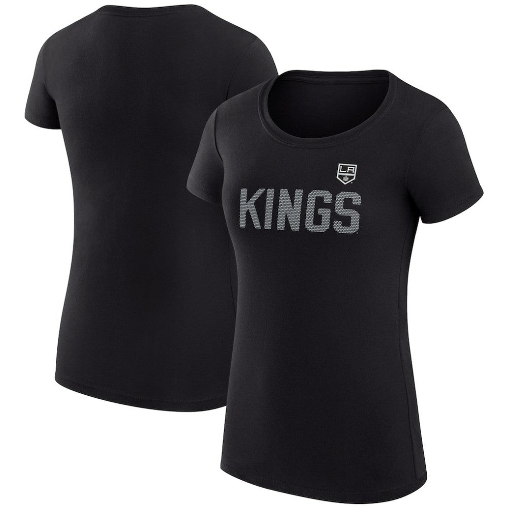 Los Angeles Kings G-III 4Her by Carl Banks Women's Super-Slim Fit Lightweight Dot Print Team T-Shirt - Black - NHL