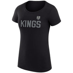 Los Angeles Kings G-III 4Her by Carl Banks Women's Super-Slim Fit Lightweight Dot Print Team T-Shirt - Black - NHL
