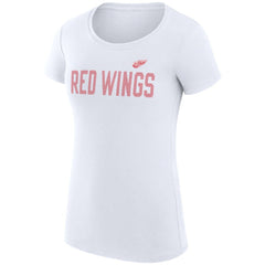 Detroit Red Wings G-III 4Her by Carl Banks Women's Super-Slim Fit Lightweight Dot Print Team T-Shirt - White - NHL