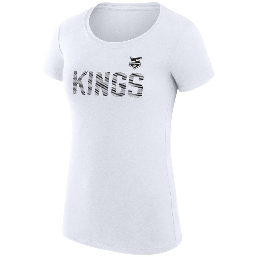 Los Angeles Kings G-III 4Her by Carl Banks Women's Super-Slim Fit Lightweight Dot Print Team T-Shirt - White - NHL