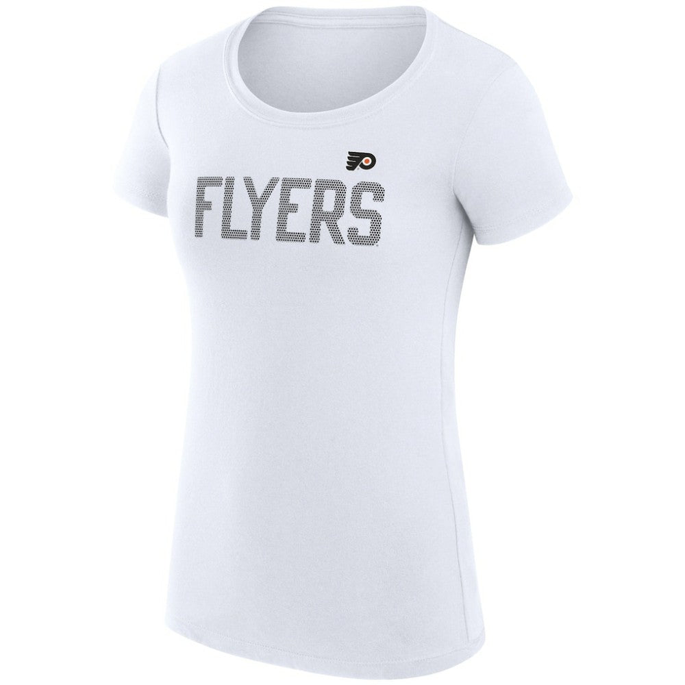 Philadelphia Flyers G-III 4Her by Carl Banks Women's Super-Slim Fit Lightweight Dot Print Team T-Shirt - White - NHL