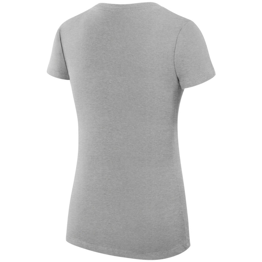 Colorado Avalanche G-III 4Her by Carl Banks Women's Super-Slim Fit Lightweight Dot Print Team V-Neck T-Shirt - Heather Gray - NHL