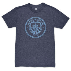 Manchester City Color Crest Twisted Tri-Blend T-Shirt Heather Navy - FIFA World CUP