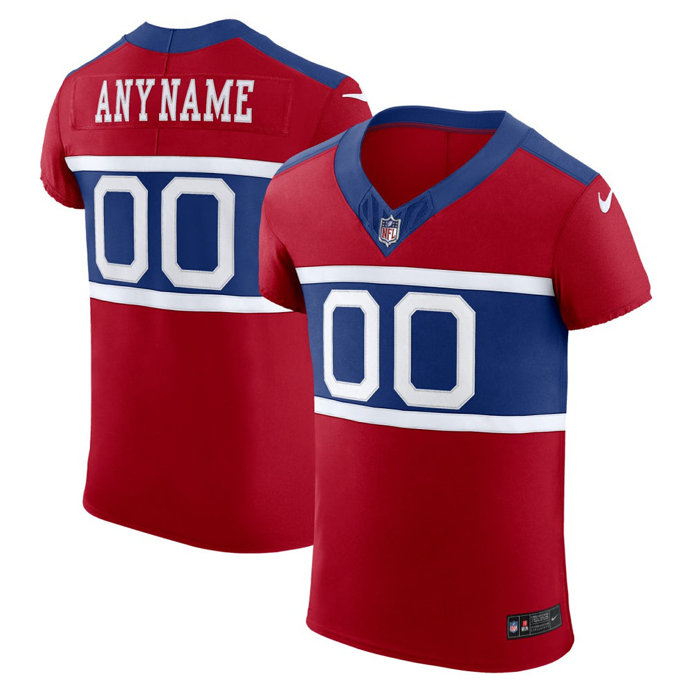 New York Giants Alternate Vapor F.U.S.E. Elite Custom Jersey Red | Nike for Sale