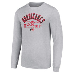 Carolina Hurricanes Starter Puck Long Sleeve T-Shirt - Heather Gray - NHL