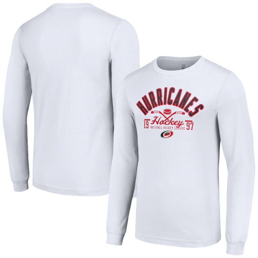 Carolina Hurricanes Starter Puck Long Sleeve T-Shirt - White - NHL
