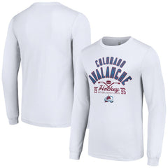 Colorado Avalanche Starter Puck Long Sleeve T-Shirt - White - NHL
