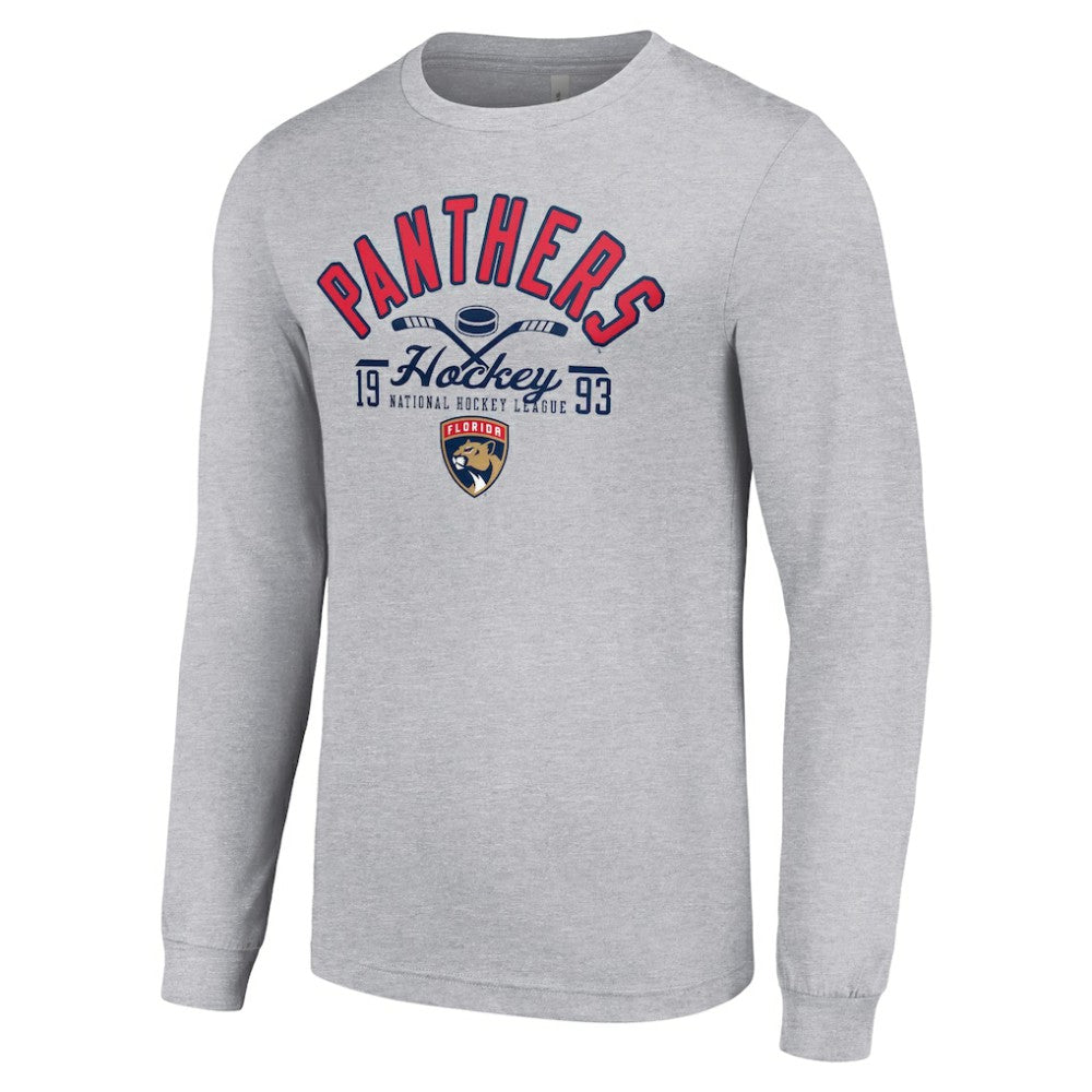 Florida Panthers Starter Puck Long Sleeve T-Shirt - Heather Gray - NHL