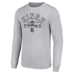 Los Angeles Kings Starter Puck Long Sleeve T-Shirt - Heather Gray - NHL