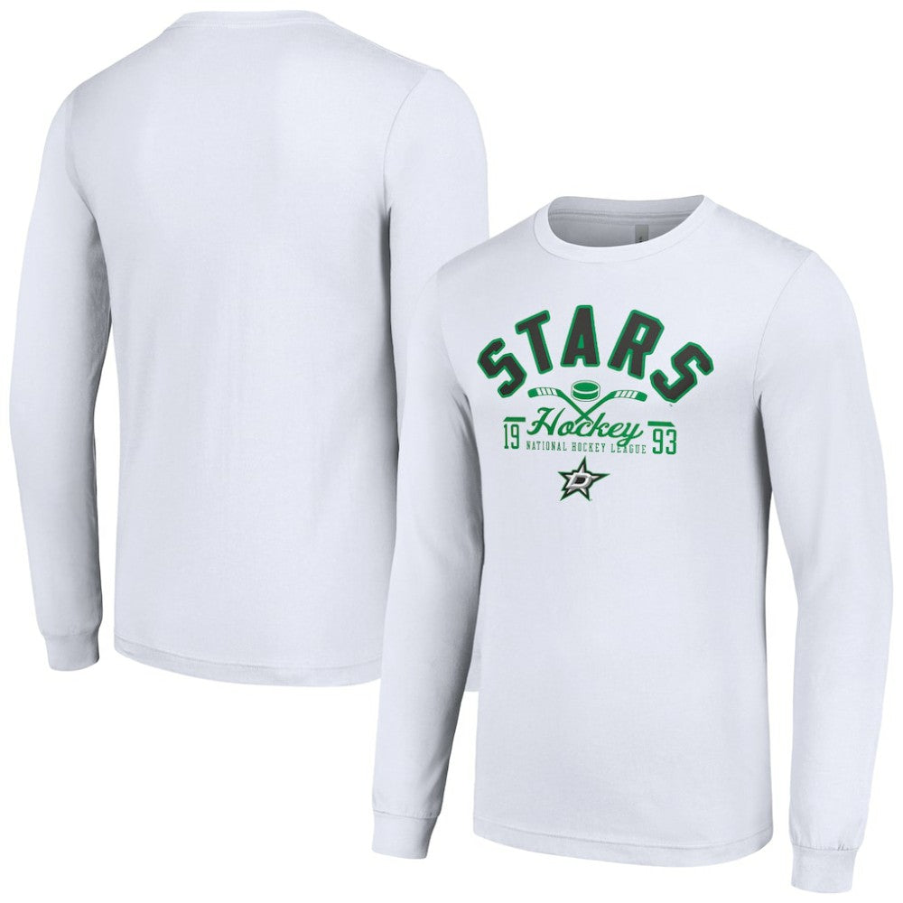 Dallas Stars Starter Puck Long Sleeve T-Shirt - White - NHL