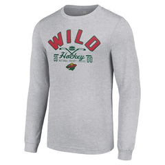 Minnesota Wild Starter Puck Long Sleeve T-Shirt - Heather Gray - NHL