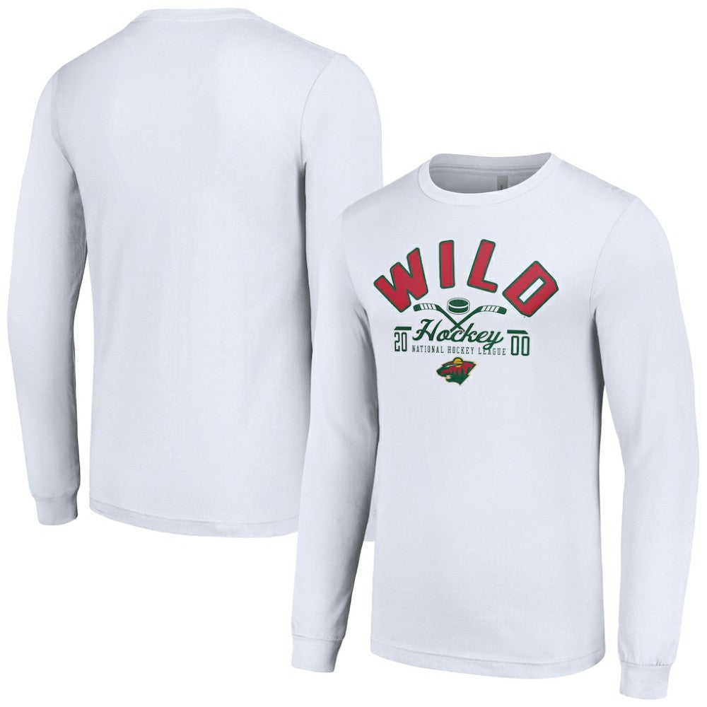 Minnesota Wild Starter Puck Long Sleeve T-Shirt - White - NHL
