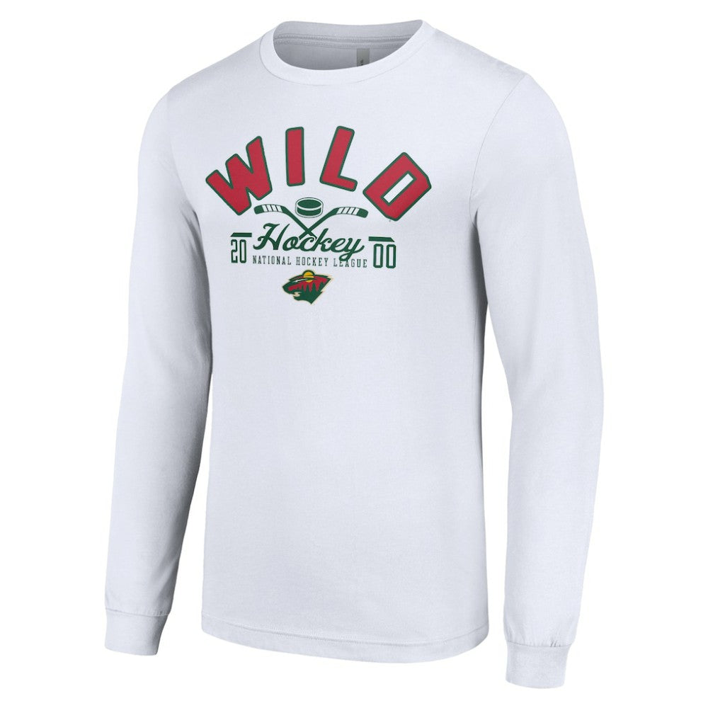 Minnesota Wild Starter Puck Long Sleeve T-Shirt - White - NHL
