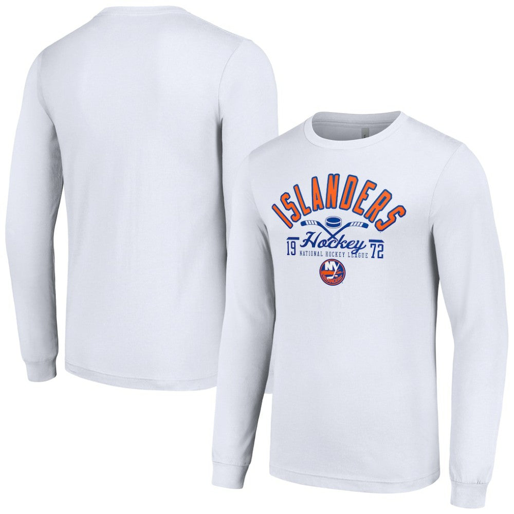 New York Islanders Starter Puck Long Sleeve T-Shirt - White - NHL