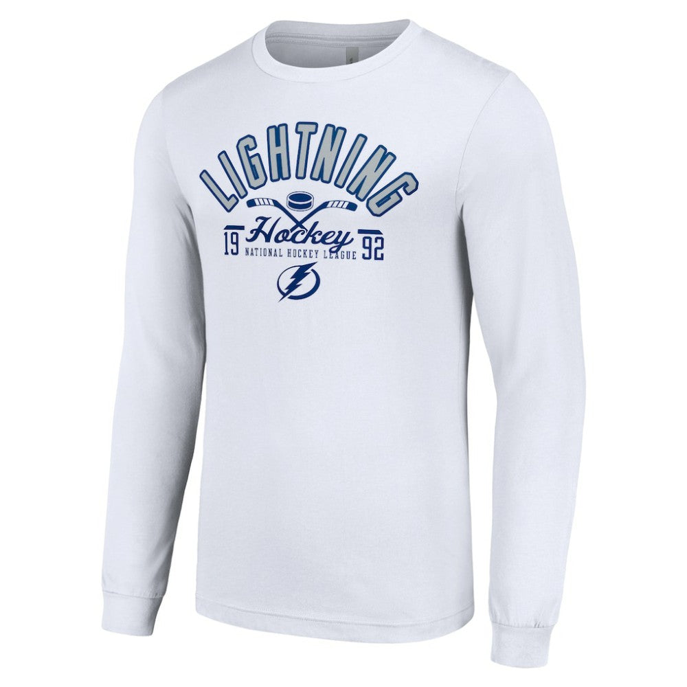 Tampa Bay Lightning Starter Puck Long Sleeve T-Shirt - White - NHL