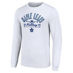 Toronto Maple Leafs Starter Puck Long Sleeve T-Shirt - White - NHL