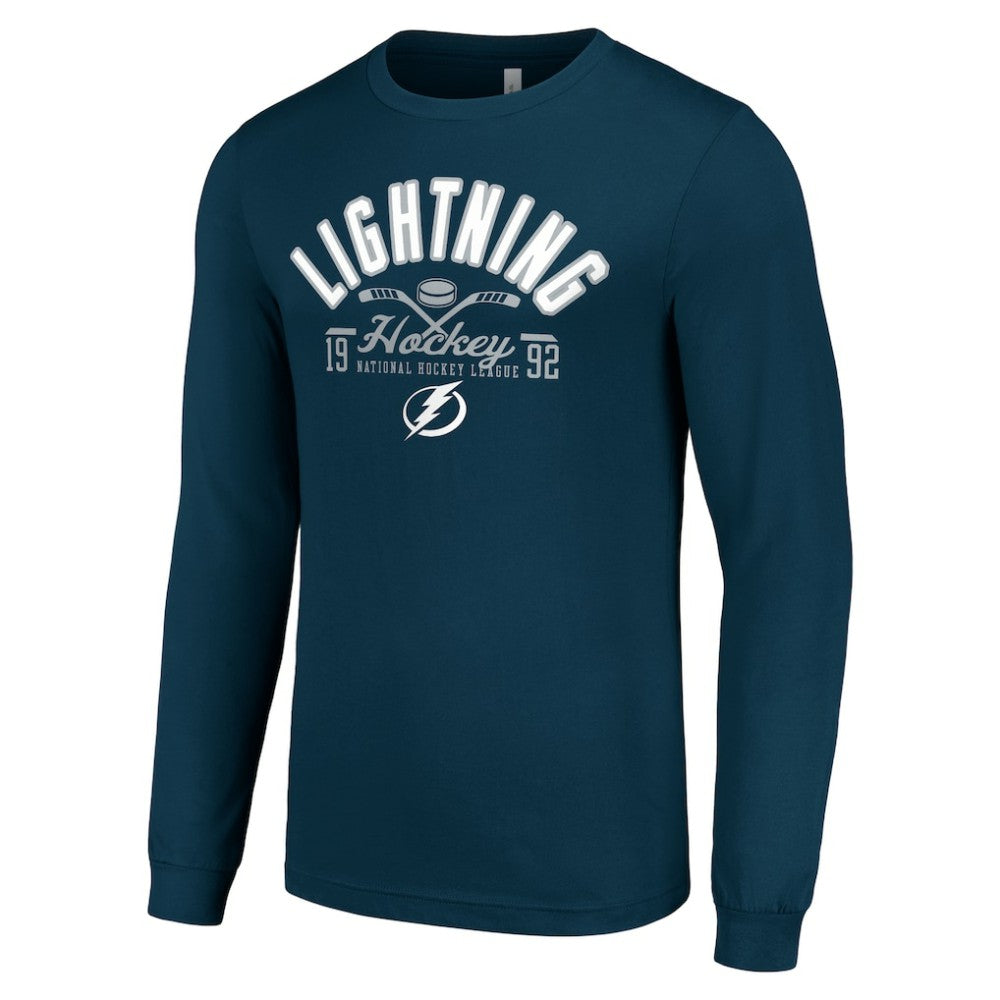 Tampa Bay Lightning Starter Puck Long Sleeve T-Shirt - Navy - NHL