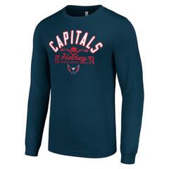 Washington Capitals Starter Puck Long Sleeve T-Shirt - Navy - NHL