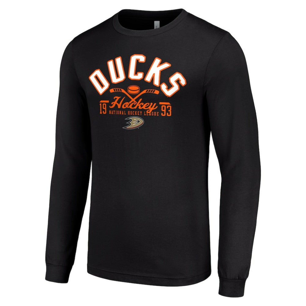 Anaheim Ducks Starter Puck Long Sleeve T-Shirt - Black - NHL