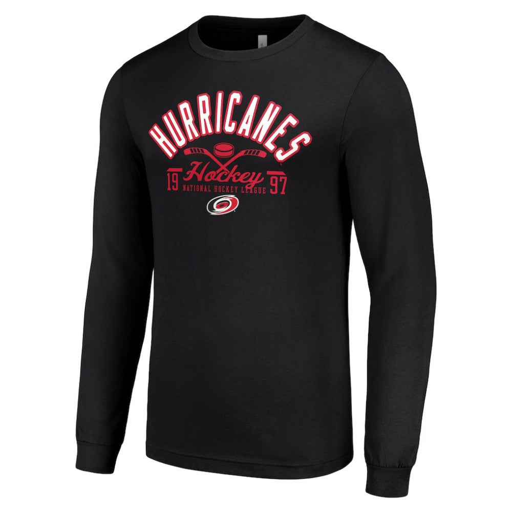 Carolina Hurricanes Starter Puck Long Sleeve T-Shirt - Black - NHL