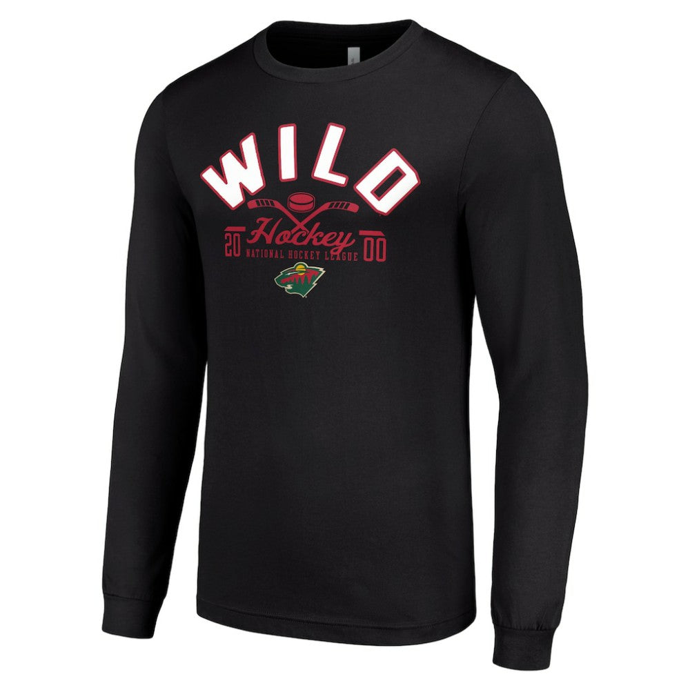 Minnesota Wild Starter Puck Long Sleeve T-Shirt - Black - NHL