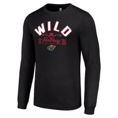 Minnesota Wild Starter Puck Long Sleeve T-Shirt - Black - NHL
