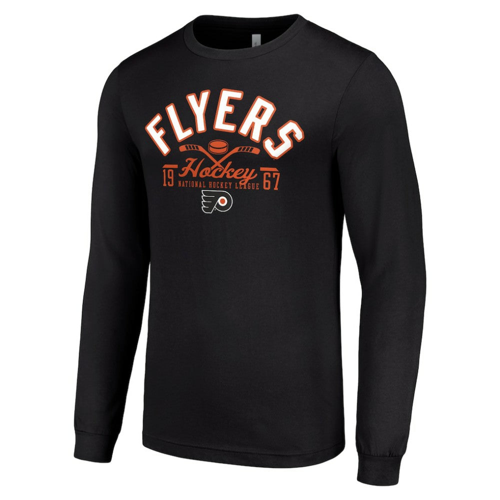 Philadelphia Flyers Starter Puck Long Sleeve T-Shirt - Black - NHL