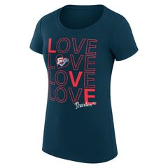 Oklahoma City Thunder G-III 4Her by Carl Banks Women's Super-Slim Fit Lightweight Basketball Love T-Shirt Navy - NBA