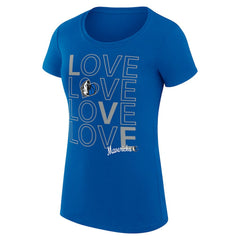 Dallas Mavericks G-III 4Her by Carl Banks Women's Super-Slim Fit Lightweight Basketball Love T-Shirt Royal - NBA