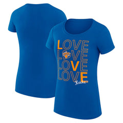 New York Knicks G-III 4Her by Carl Banks Women's Super-Slim Fit Lightweight Basketball Love T-Shirt Royal - NBA