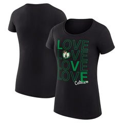 Boston Celtics G-III 4Her by Carl Banks Women's Super-Slim Fit Lightweight Basketball Love T-Shirt Black - NBA