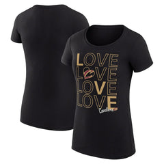 Cleveland Cavaliers G-III 4Her by Carl Banks Women's Super-Slim Fit Lightweight Basketball Love T-Shirt Black - NBA