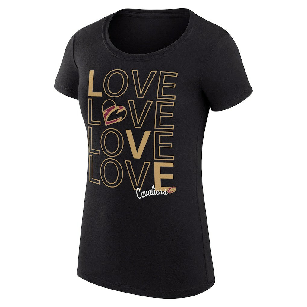 Cleveland Cavaliers G-III 4Her by Carl Banks Women's Super-Slim Fit Lightweight Basketball Love T-Shirt Black - NBA