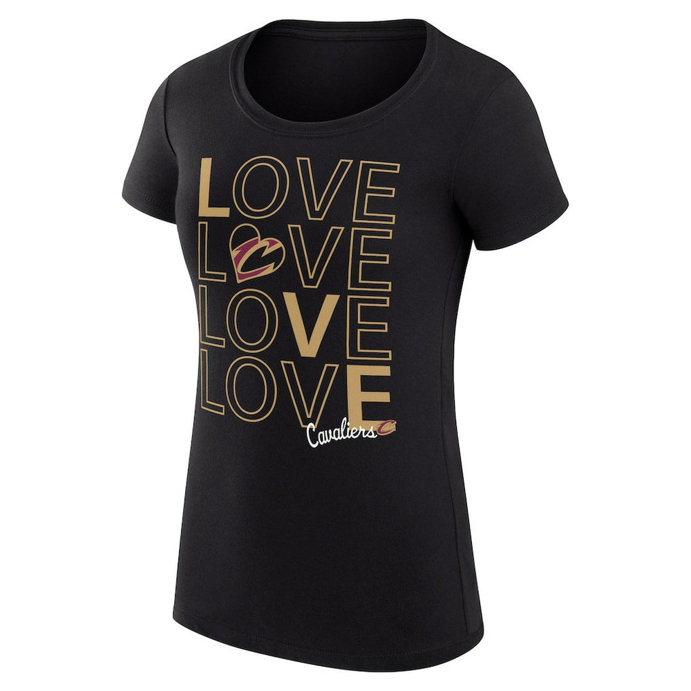 Cleveland Cavaliers G-III 4Her by Carl Banks Women's Super-Slim Fit Lightweight Basketball Love T-Shirt Black - NBA