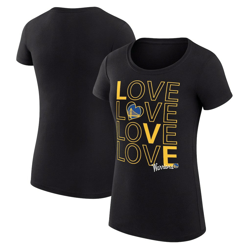 Golden State Warriors G-III 4Her by Carl Banks Women's Super-Slim Fit Lightweight Basketball Love T-Shirt Black - NBA