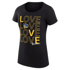 Golden State Warriors G-III 4Her by Carl Banks Women's Super-Slim Fit Lightweight Basketball Love T-Shirt Black - NBA