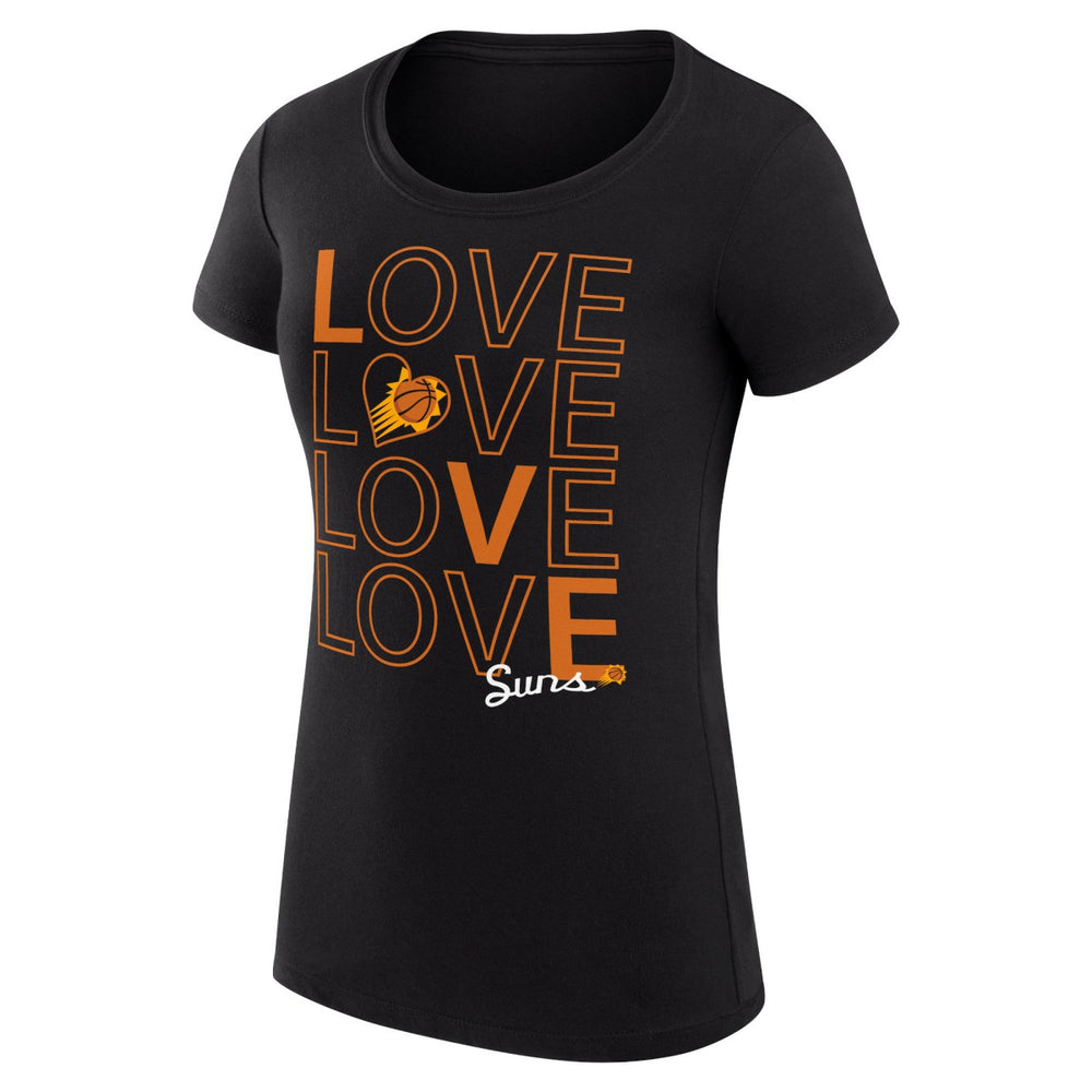 Phoenix Suns G-III 4Her by Carl Banks Women's Super-Slim Fit Lightweight Basketball Love T-Shirt Black - NBA