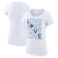 Golden State Warriors G-III 4Her by Carl Banks Women's Super-Slim Fit Lightweight Basketball Love T-Shirt White - NBA