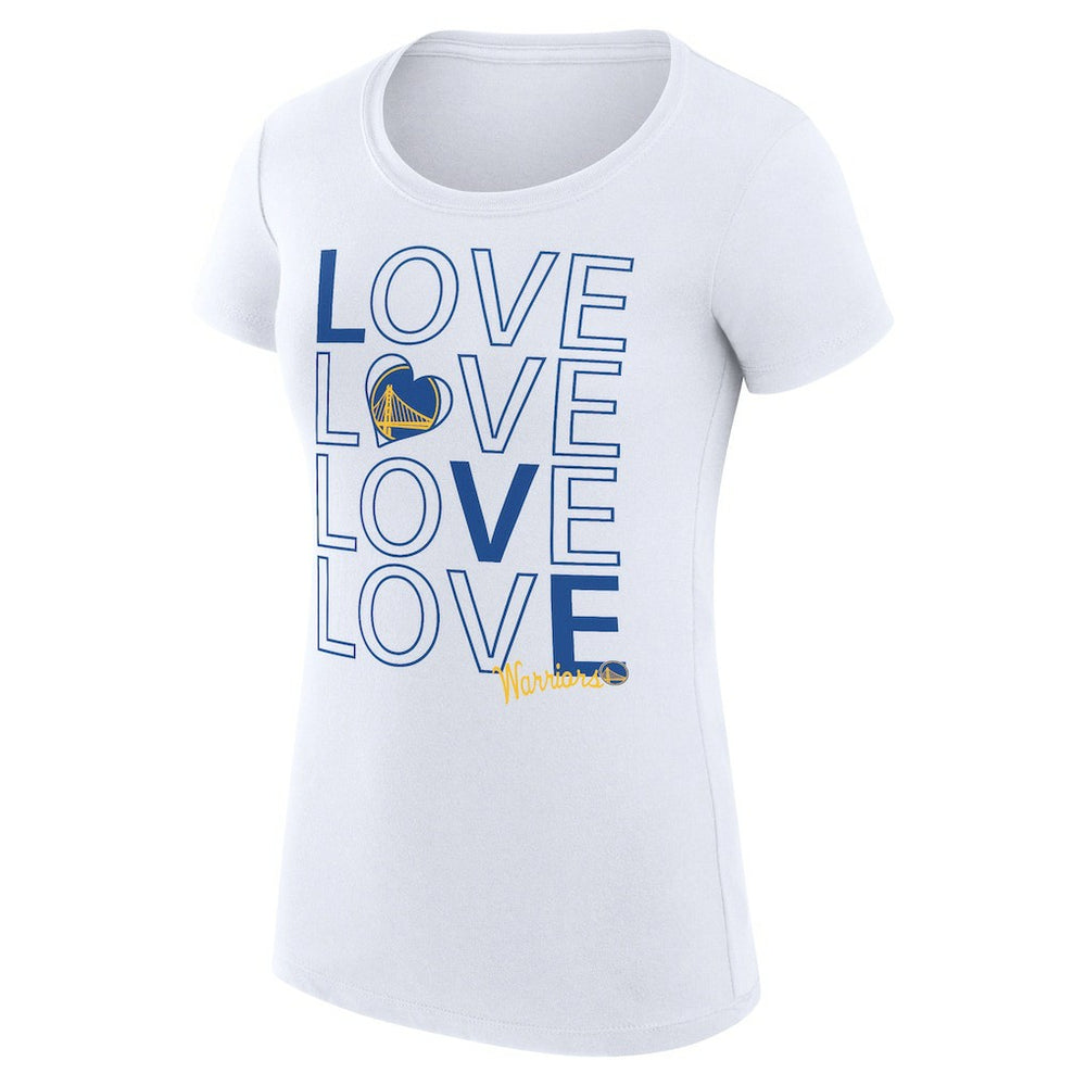 Golden State Warriors G-III 4Her by Carl Banks Women's Super-Slim Fit Lightweight Basketball Love T-Shirt White - NBA