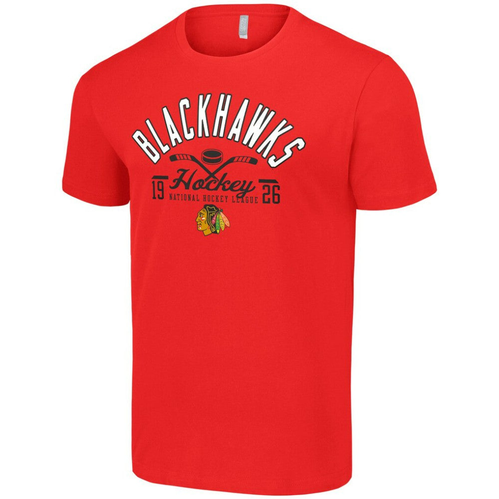 Chicago Blackhawks Starter Half Puck T-Shirt - Red - NHL