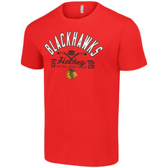 Chicago Blackhawks Starter Half Puck T-Shirt - Red - NHL